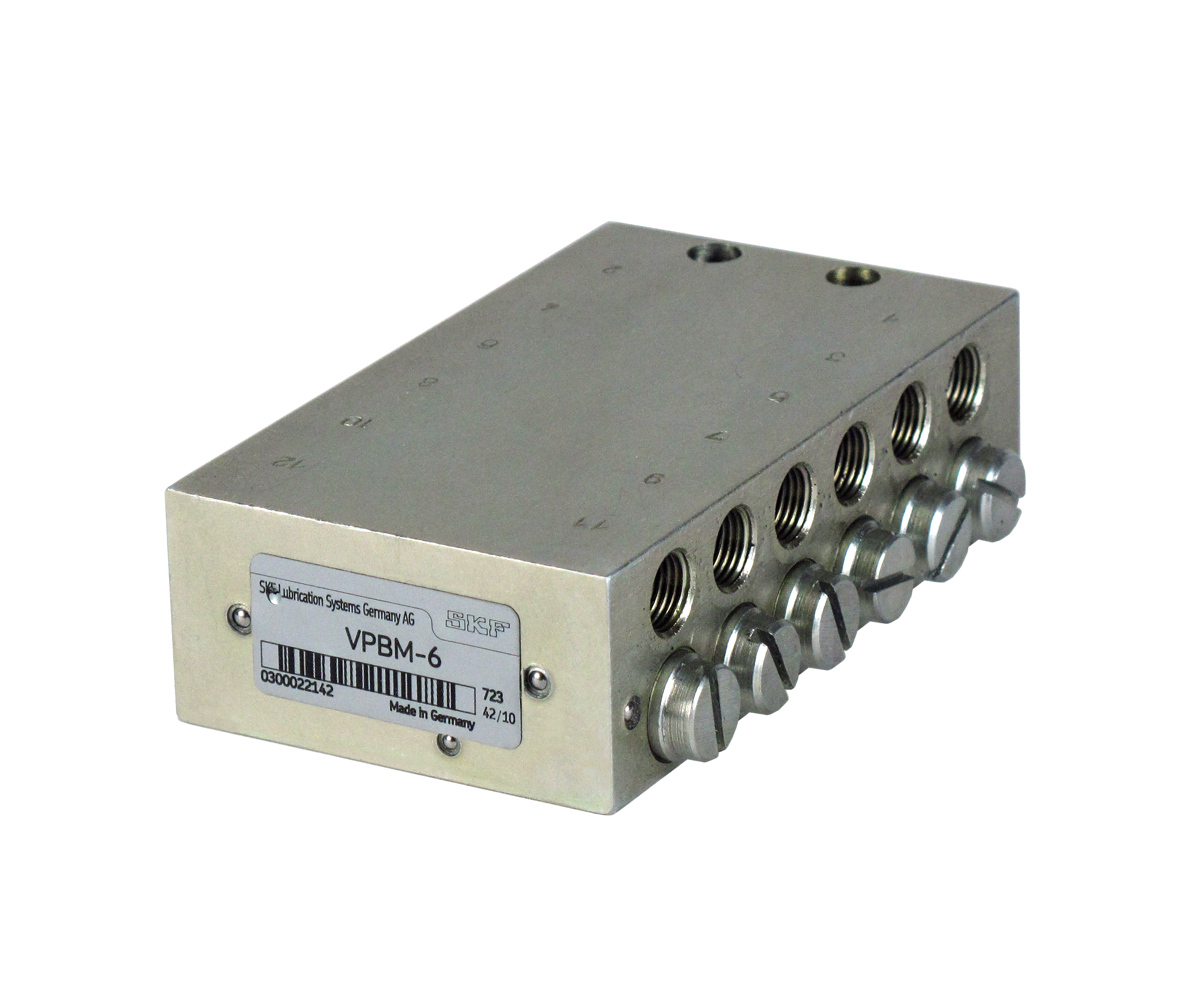 Progressivverteiler VPBM-6 mit 12 Schmieranschlüssen