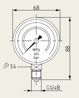 Manometer - Gedämpfte Ausf. m. Glyzerinfüllung